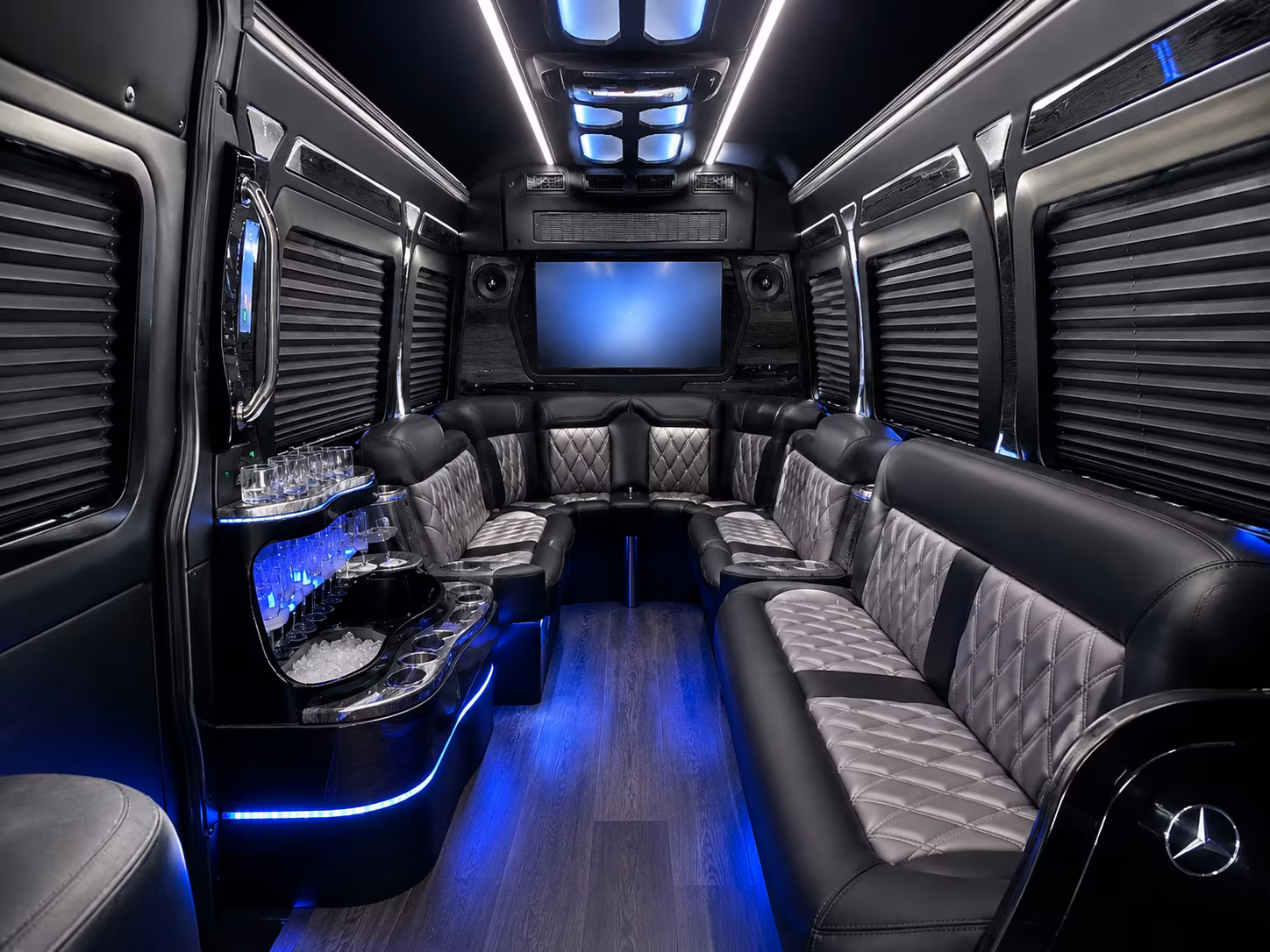 durham sprinter limousine inside